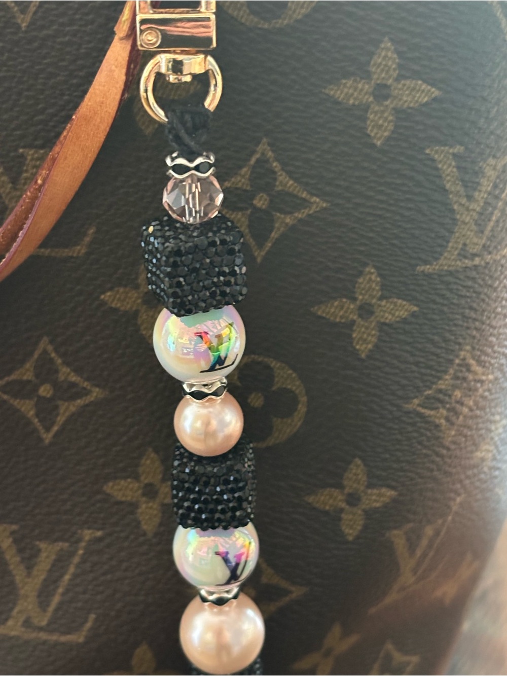Louis Vuitton Rhinestone Cube Bag Charm 6 inches - Picture 3 of 4